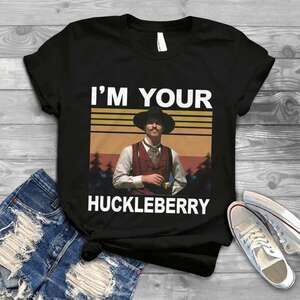 Classic Black Graphic Tee - I'm Your Huckleberry